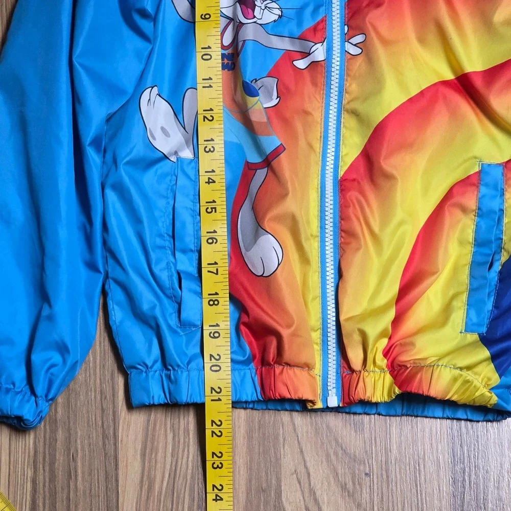 Members Only Space Jam Jacket Boy's Size 10/12 Blue A New Legacy‎ Bugs Bunny